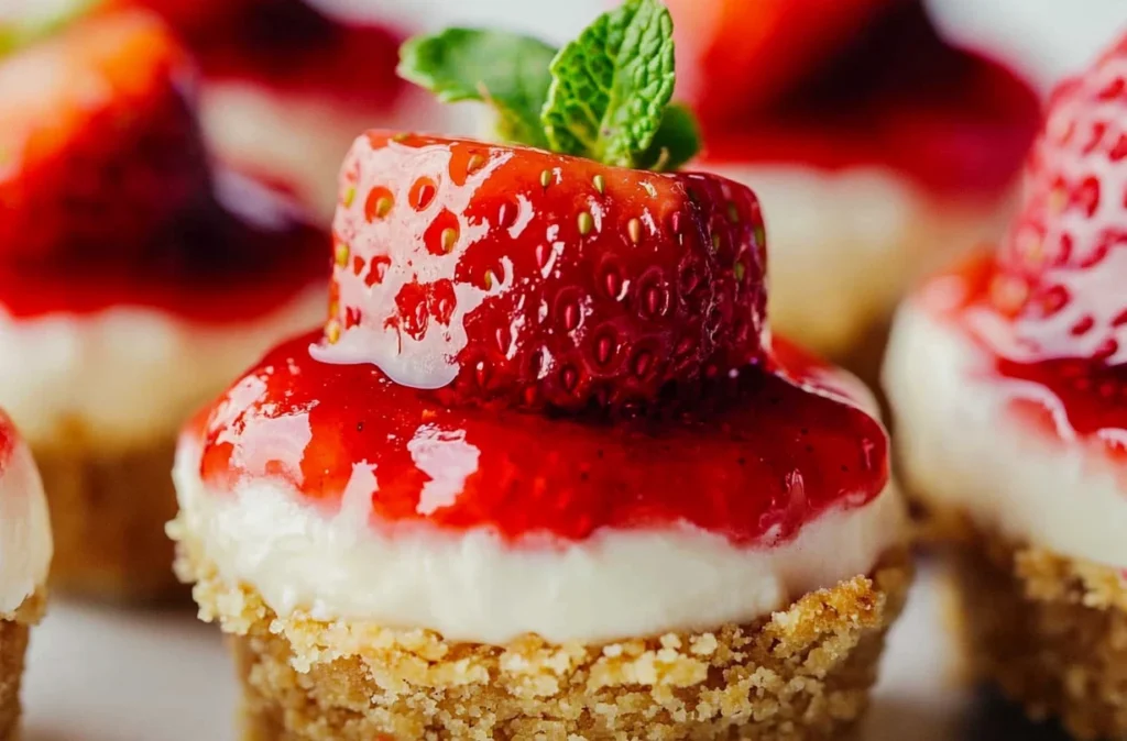 Easy mini cheesecakes served in cups, perfect for parties